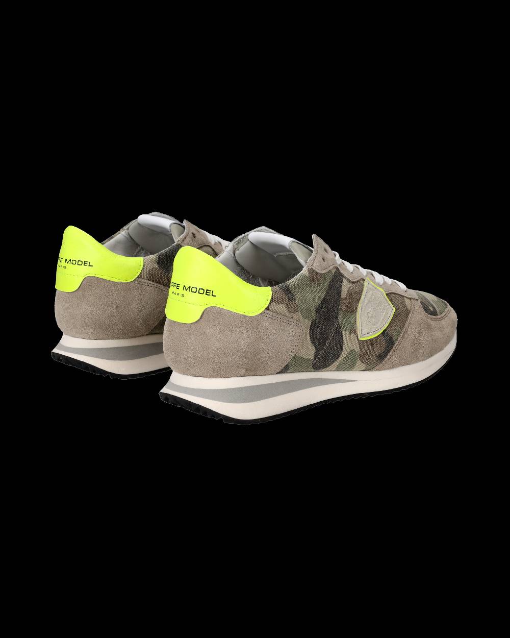Philippe Model Sneakers Trpx da Uomo Verdi e Gialle in Tessuto Tecnico Promozione Limitata