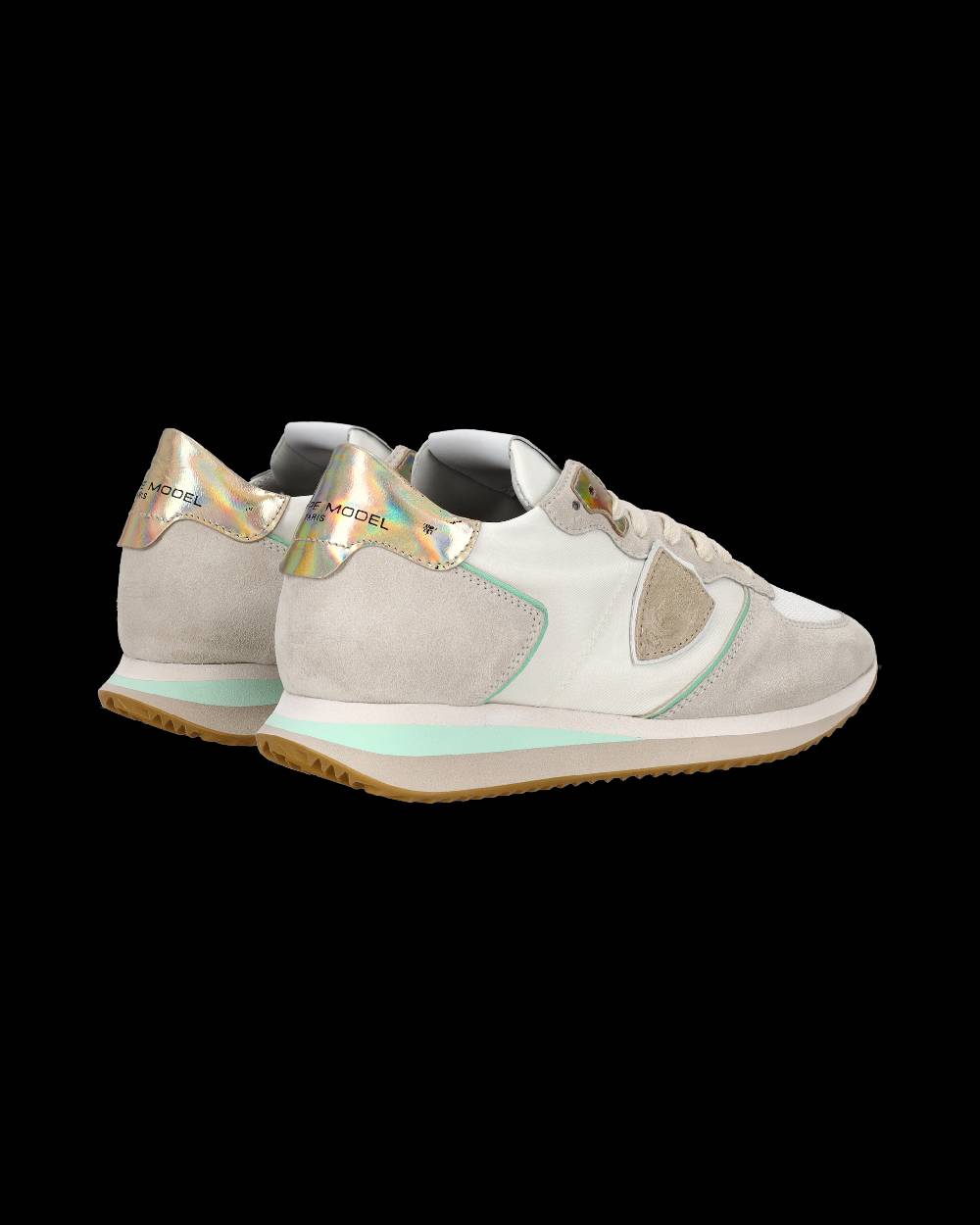 Philippe Model Sneaker bassa Trpx donna - bianco, acqua e oro Prezzo Ridotto