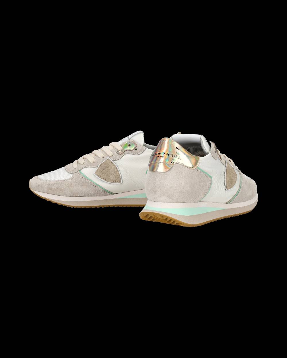 Philippe Model Sneaker bassa Trpx donna - bianco, acqua e oro Prezzo Ridotto