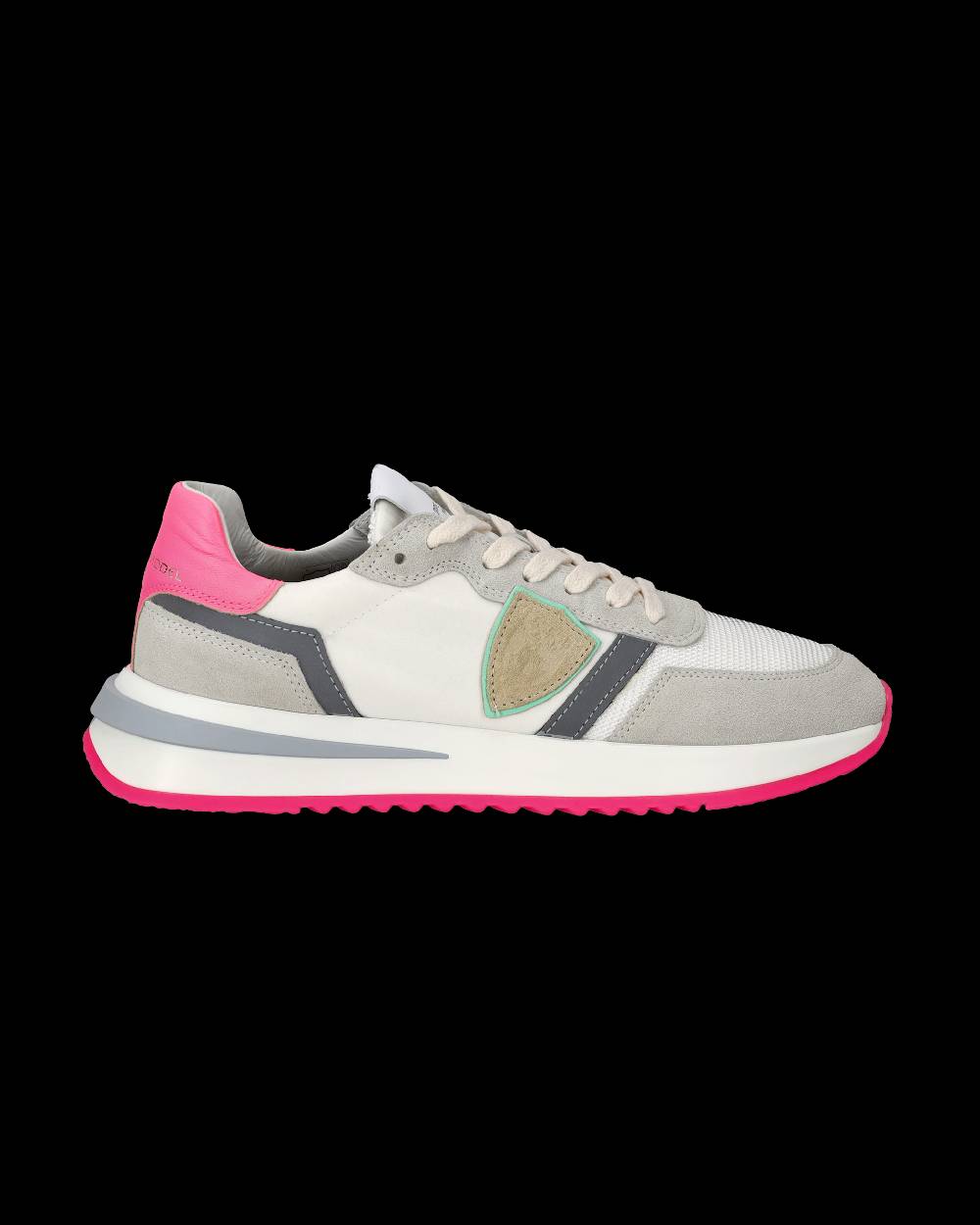 Philippe Model Sneakers Tropez 2.1 da Donna Bianche e Fucsia in Tessuto Tecnico Convenienza