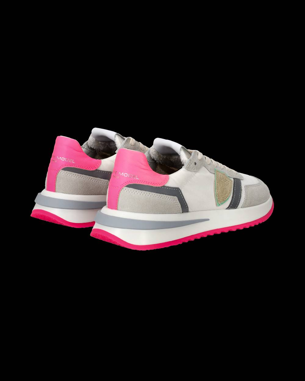 Philippe Model Sneakers Tropez 2.1 da Donna Bianche e Fucsia in Tessuto Tecnico Convenienza