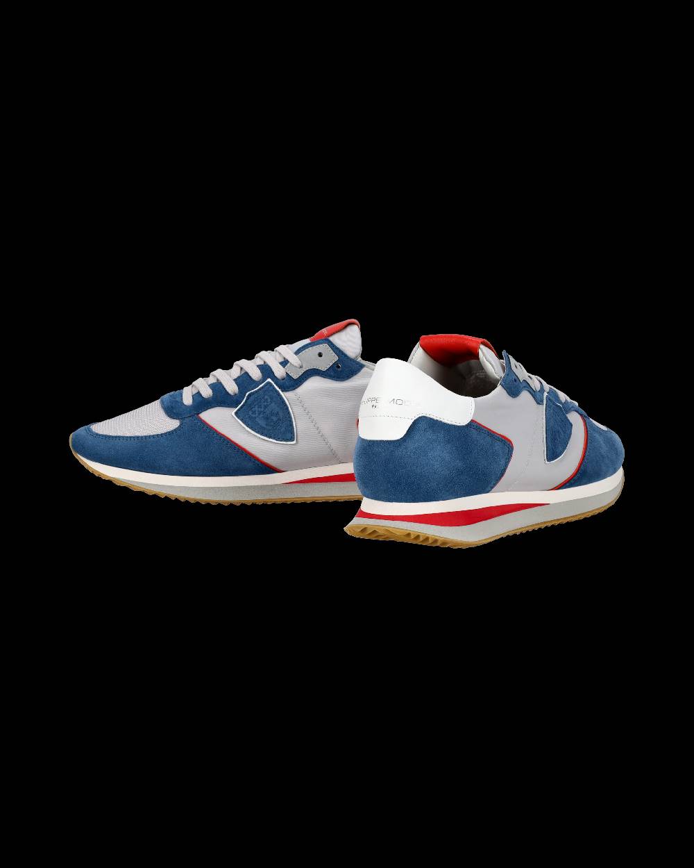 Philippe Model Sneaker casual Trpx da uomo in nylon e pelle - Denim e grigio Offerta