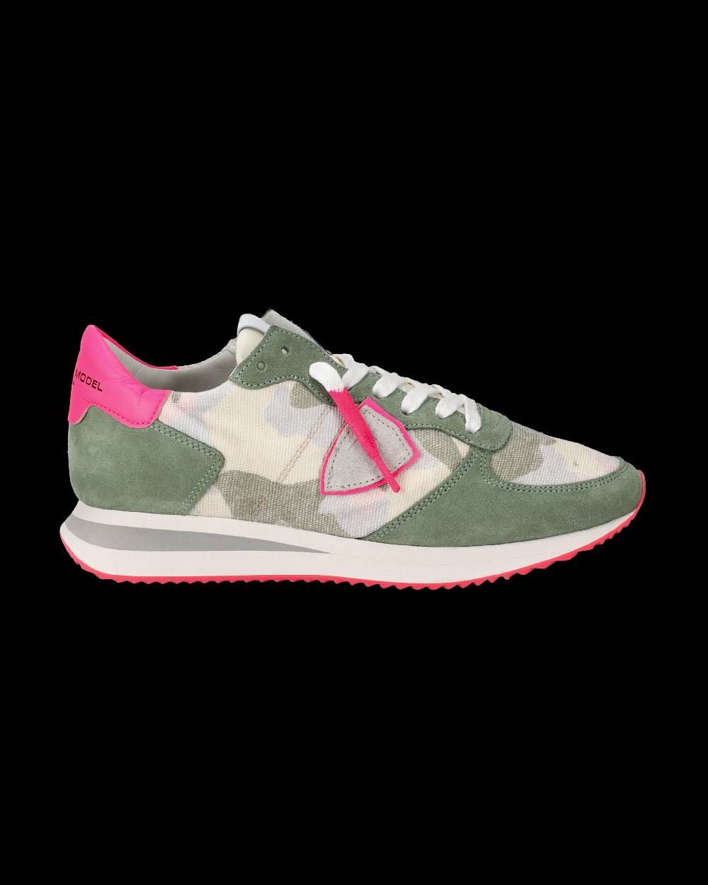 Philippe Model Sneakers Trpx da Donna Verde Camouflage in Tessuto Tecnico Offerte