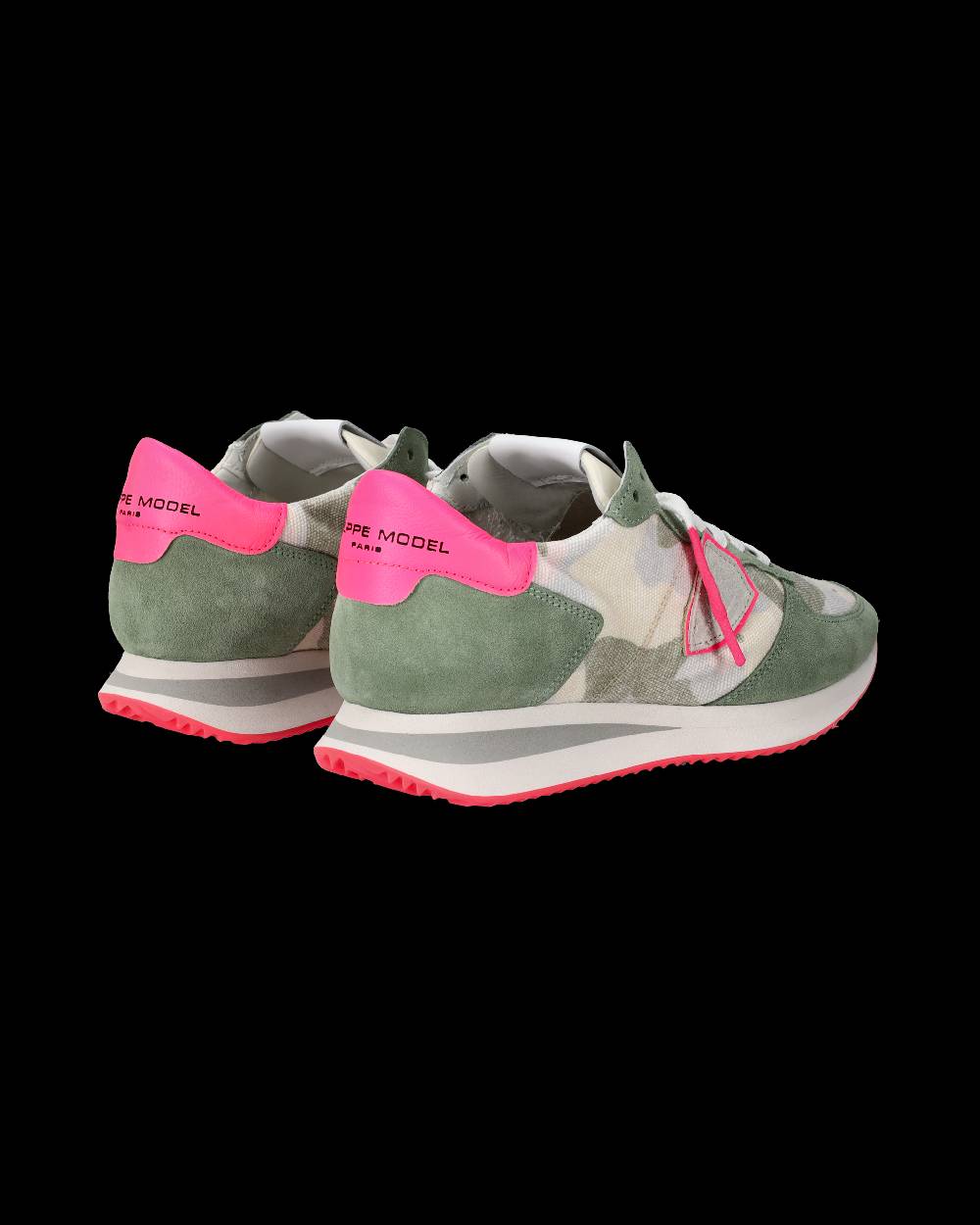 Philippe Model Sneakers Trpx da Donna Verde Camouflage in Tessuto Tecnico Offerte