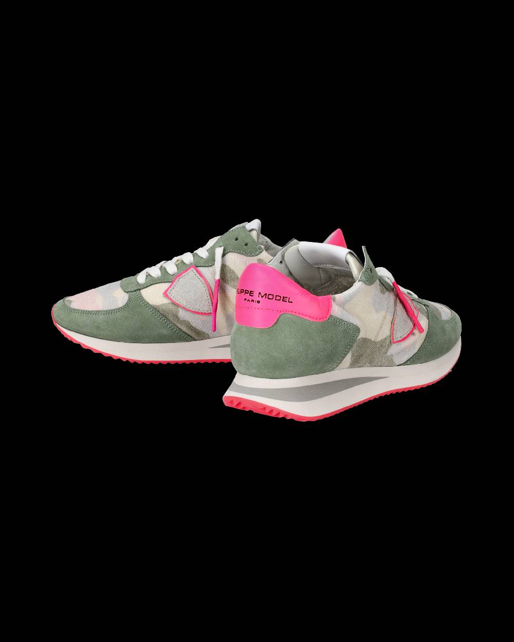 Philippe Model Sneakers Trpx da Donna Verde Camouflage in Tessuto Tecnico Offerte