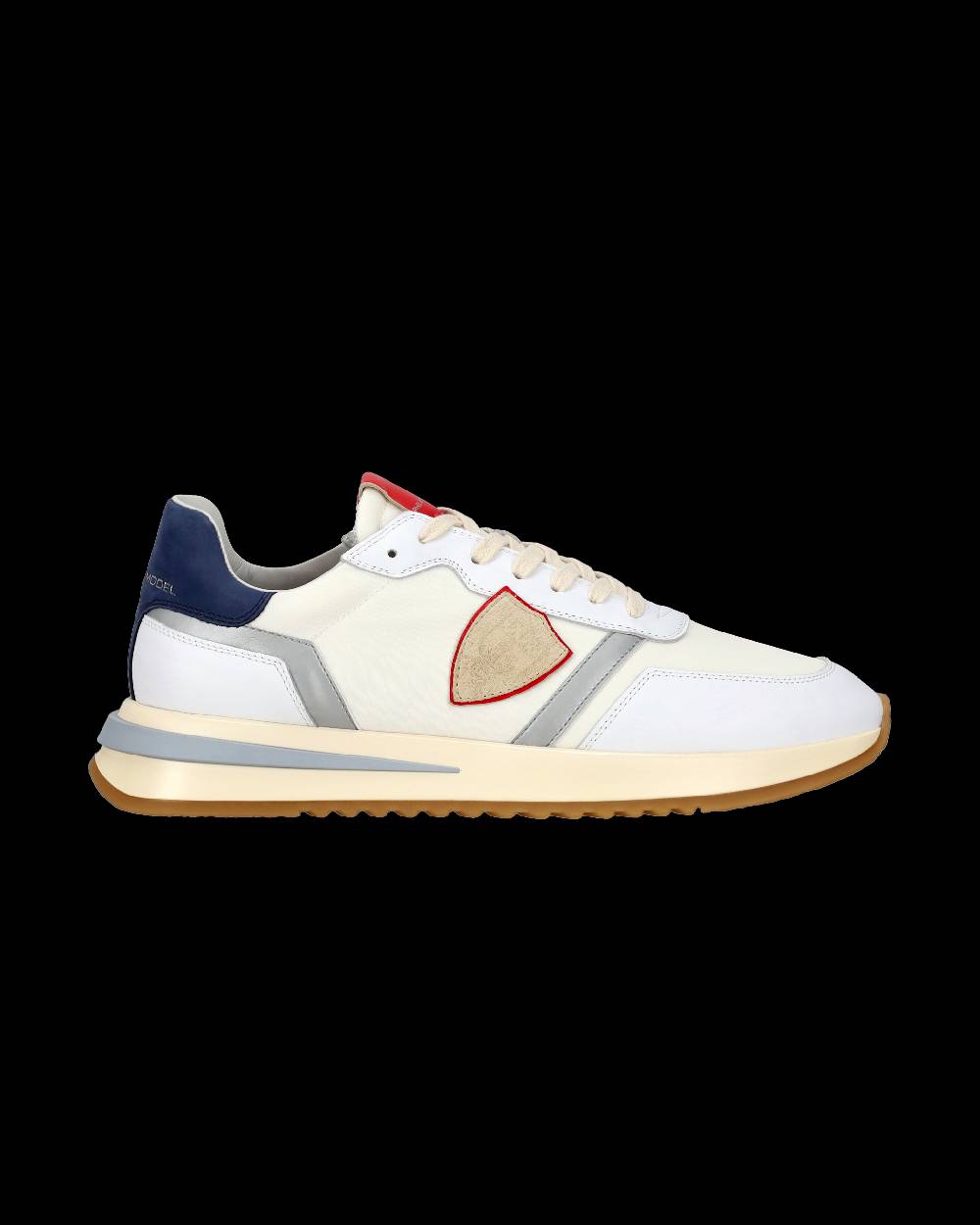 Philippe Model Sneaker casual Tropez 2.1 da uomo in nylon e pelle - Bianco, blu e rosso Vendita Calda