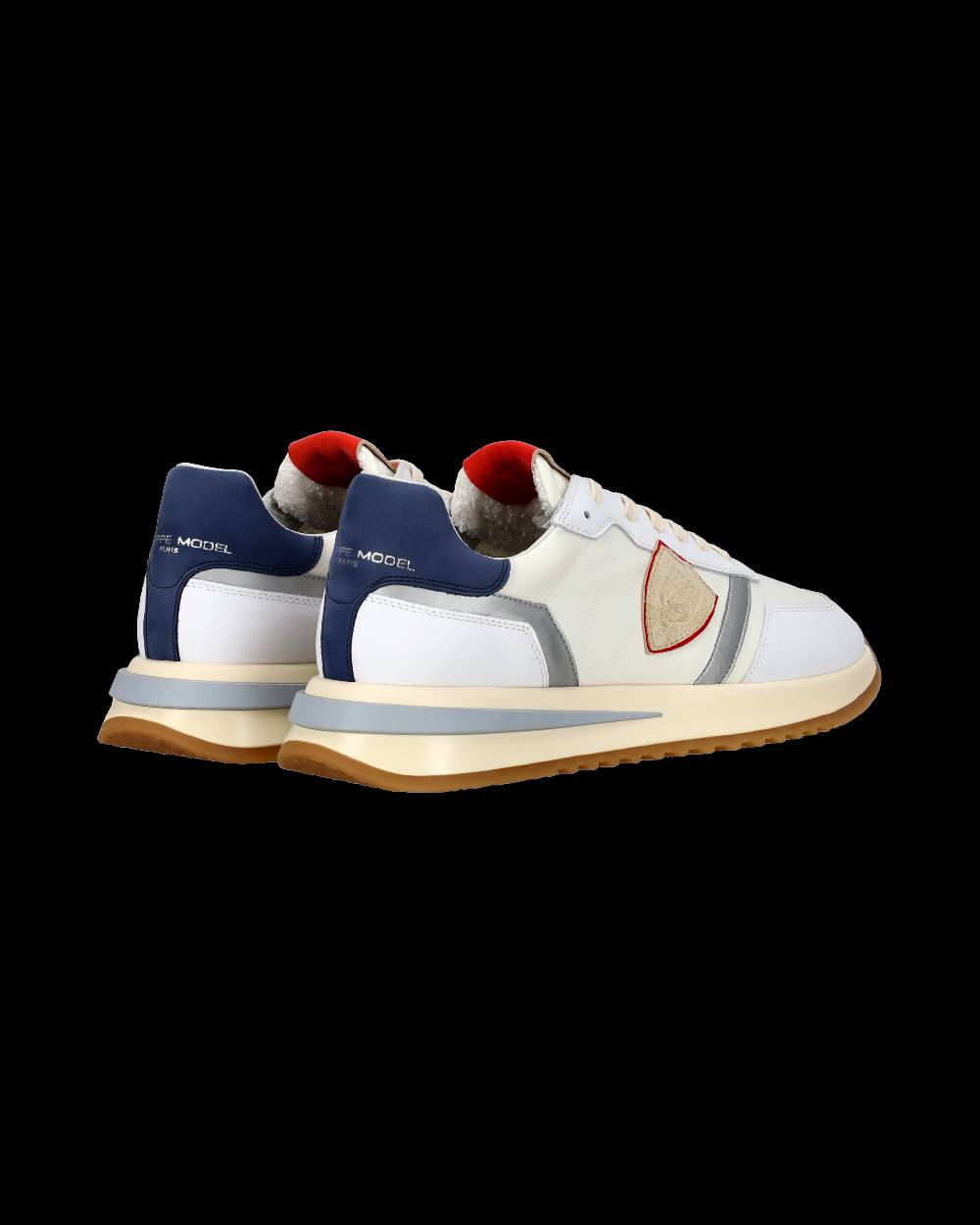 Philippe Model Sneaker casual Tropez 2.1 da uomo in nylon e pelle - Bianco, blu e rosso Vendita Calda