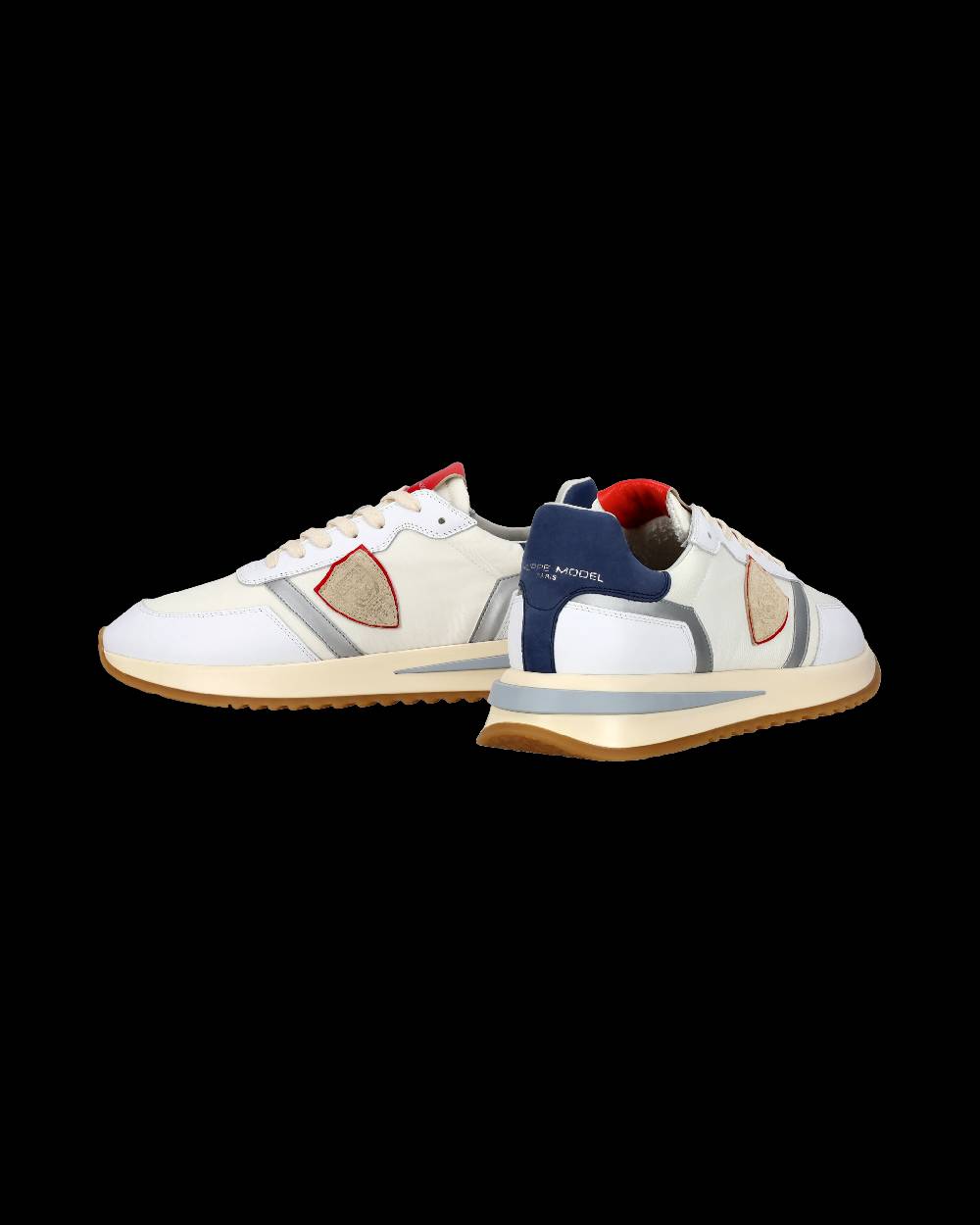 Philippe Model Sneaker casual Tropez 2.1 da uomo in nylon e pelle - Bianco, blu e rosso Vendita Calda