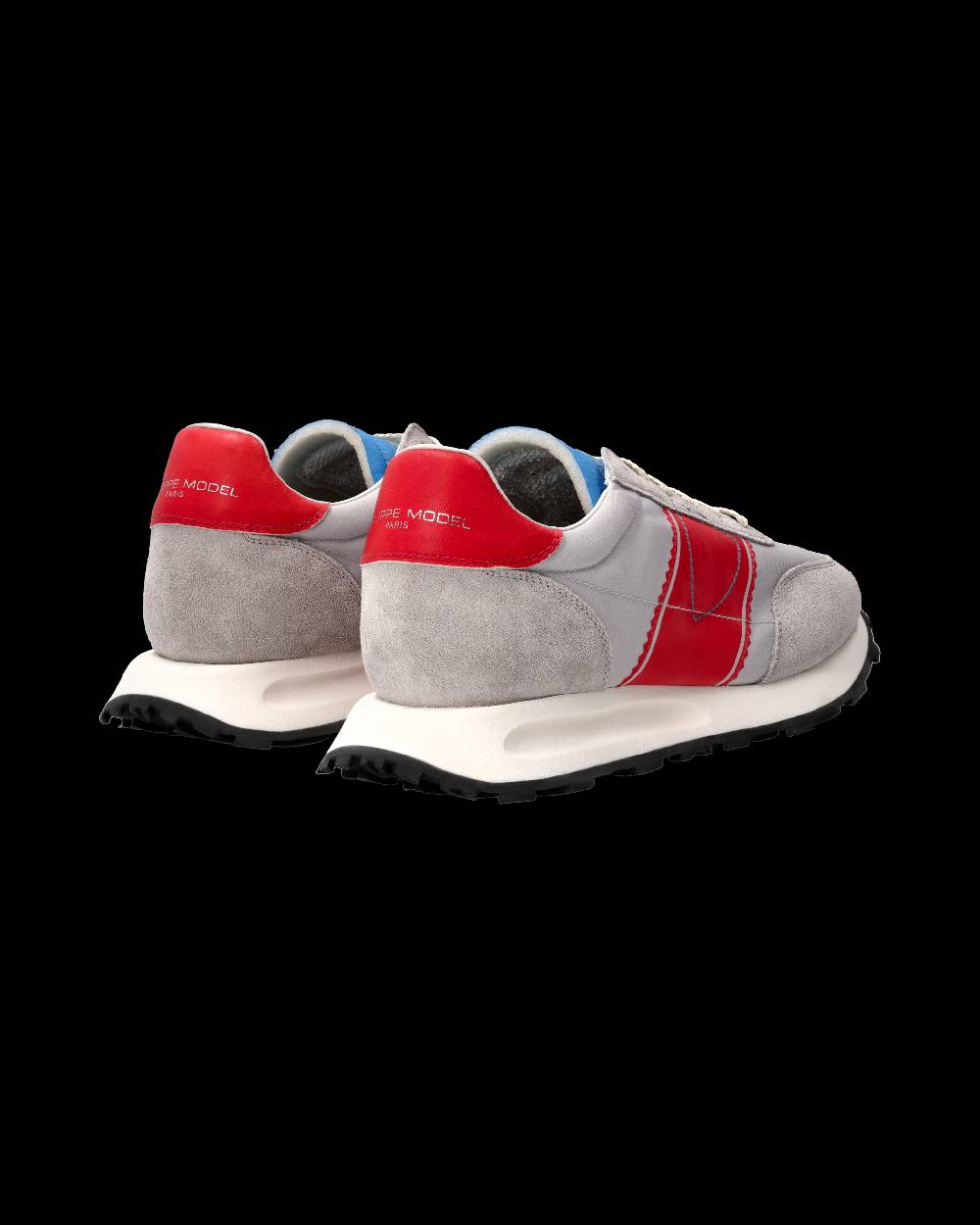 Philippe Model Sneaker Running Tour Uomo, Grigio e Rosso Nuova