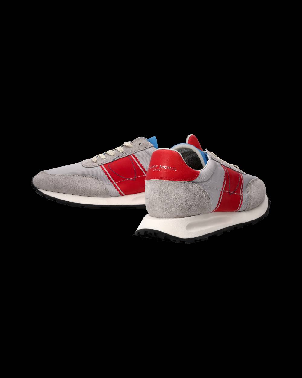 Philippe Model Sneaker Running Tour Uomo, Grigio e Rosso Nuova