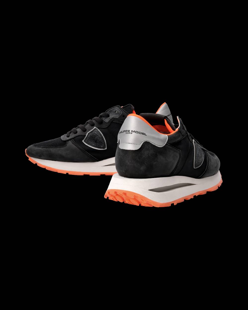 Philippe Model Sneaker Tropez Haute Uomo, Nero e Arancio Qualità