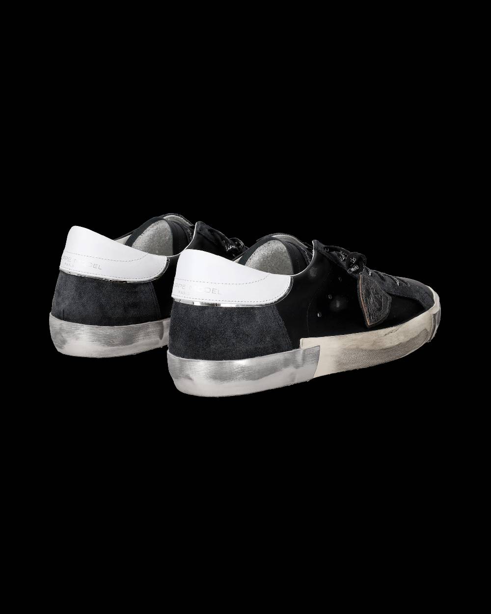 Philippe Model Sneaker bassa Prsx uomo - nero e argento Sconto