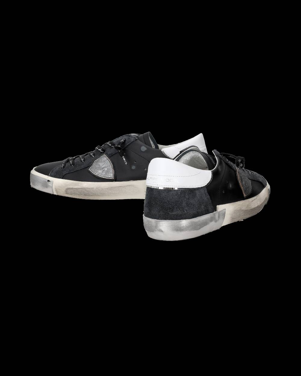 Philippe Model Sneaker bassa Prsx uomo - nero e argento Sconto