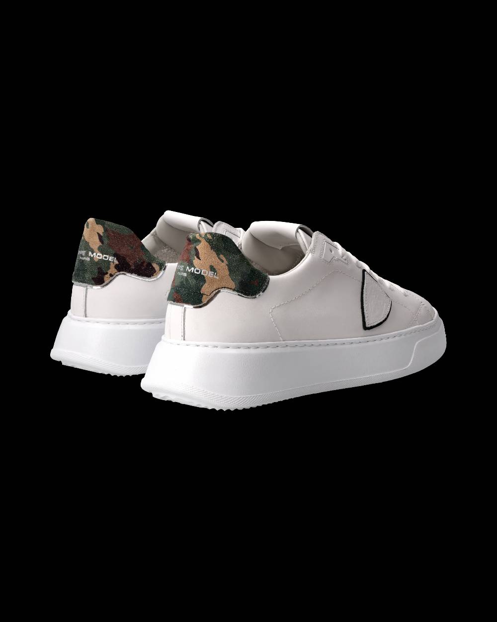 Philippe Model Sneaker Temple Uomo, Bianco e Nero Saldi Di Fabbrica
