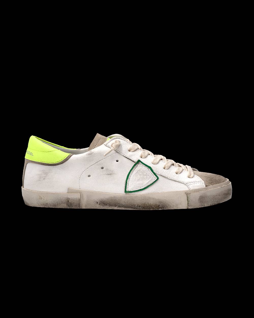 Philippe Model Sneaker Prsx Uomo, Bianco e Giallo Fluo In Saldo