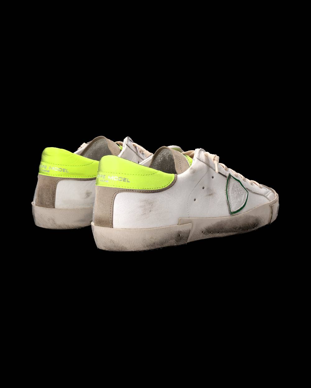Philippe Model Sneaker Prsx Uomo, Bianco e Giallo Fluo In Saldo