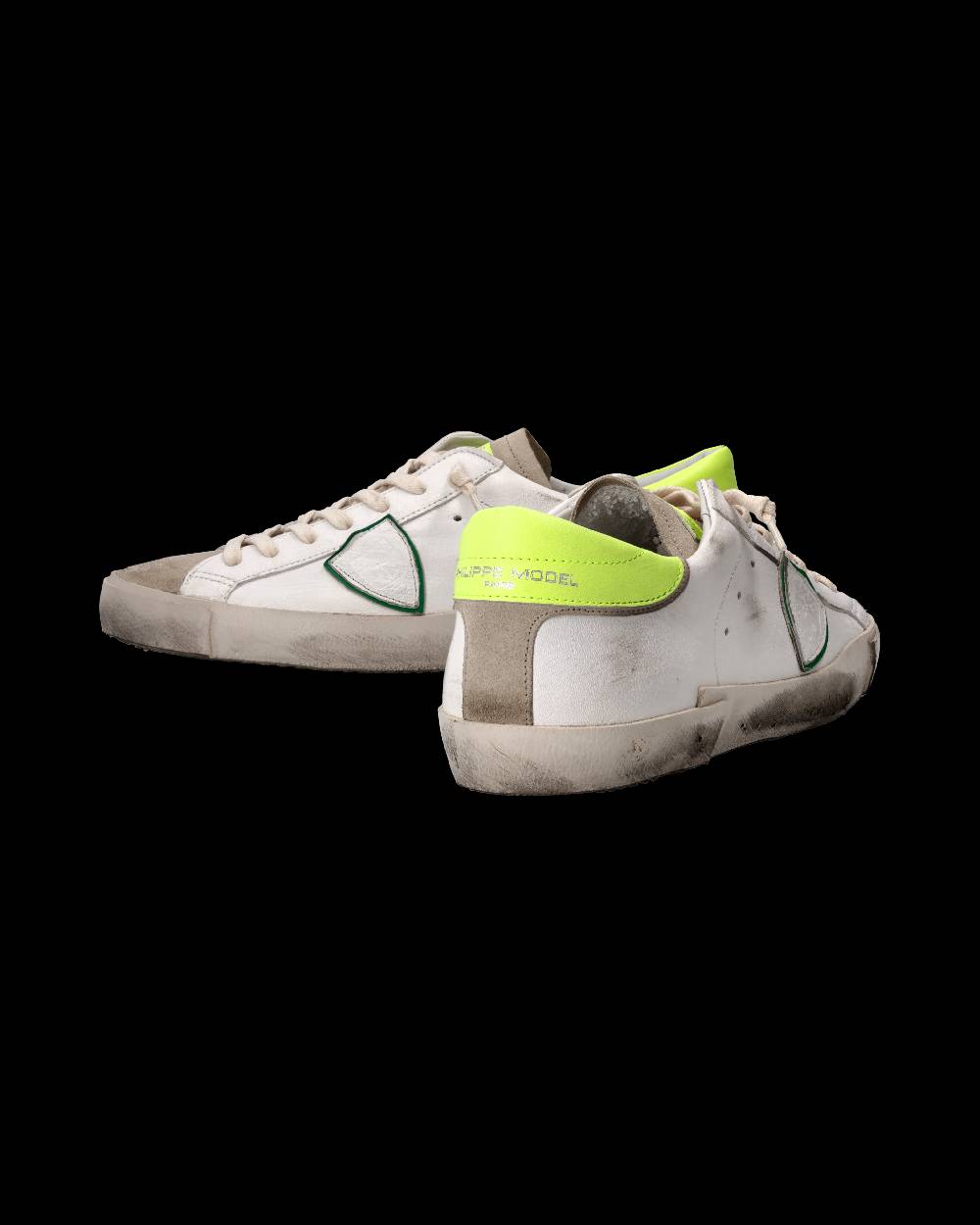 Philippe Model Sneaker Prsx Uomo, Bianco e Giallo Fluo In Saldo
