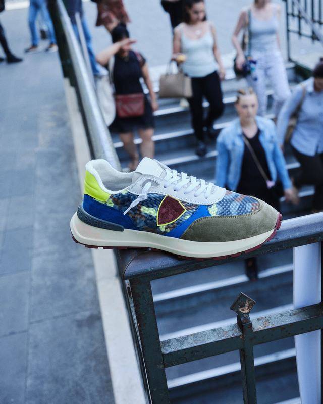 Philippe Model Sneaker running basse Antibes uomo - camouflage, verde e giallo Shopping Online