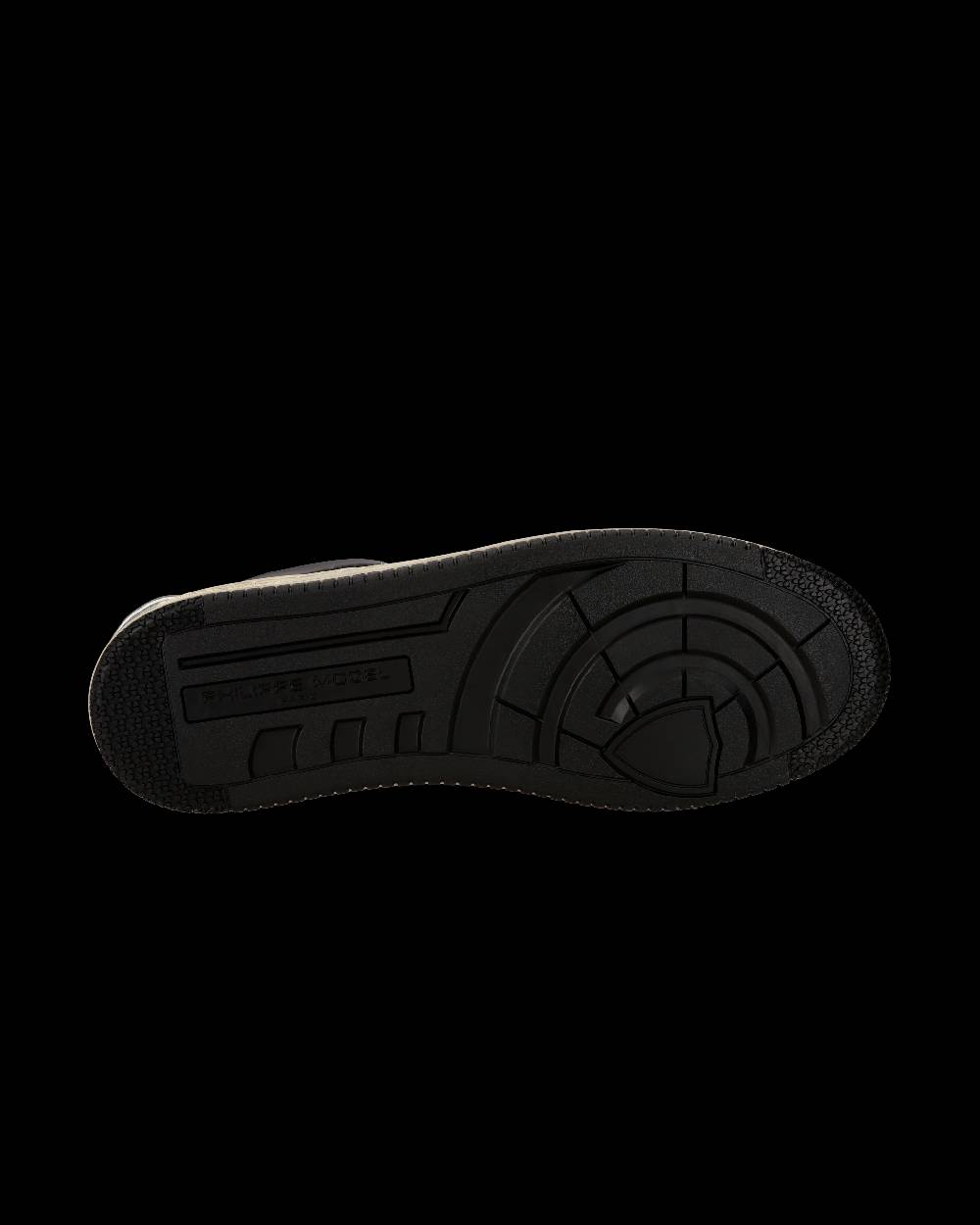 Philippe Model Sneaker streetwear Lyon da uomo in pelle riciclata - Nero e arancione Presa