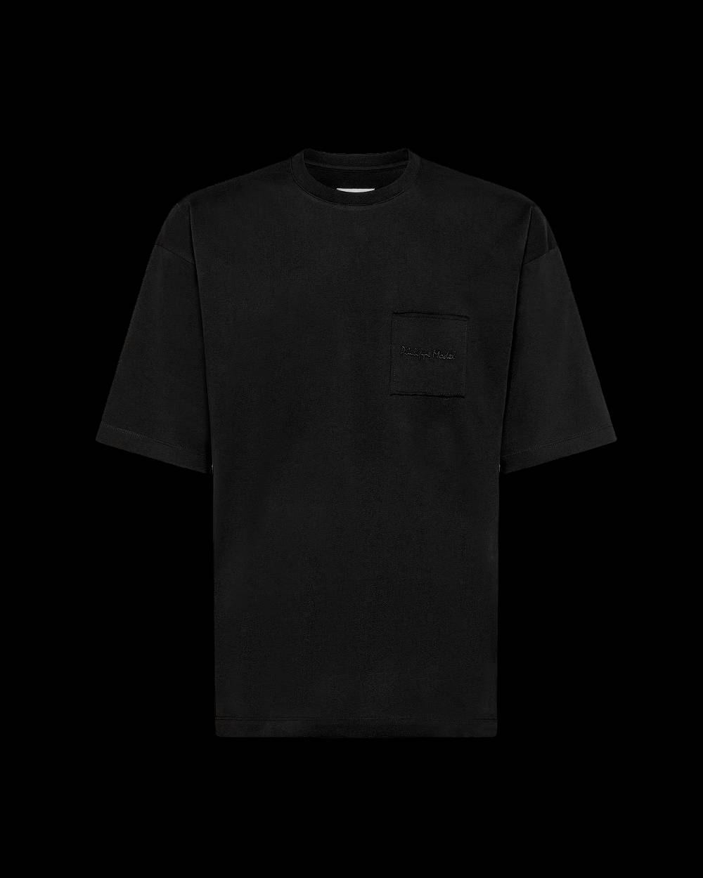 Philippe Model T-Shirt Maurice da Uomo Nera in Jersey Grande vendita