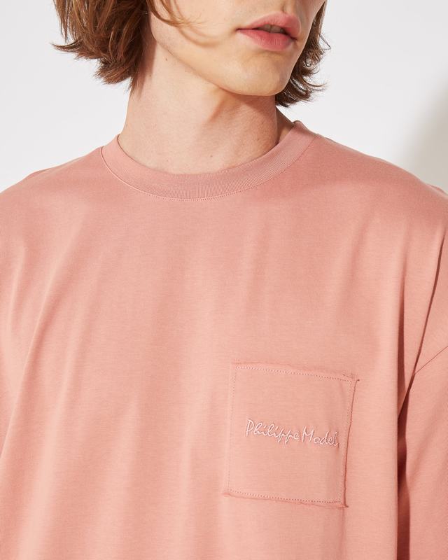 Philippe Model T-Shirt Maurice da Uomo Rosa in Jersey Outlet