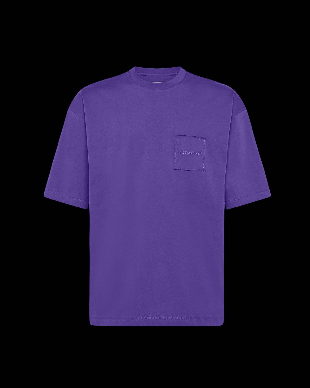 Philippe Model T-Shirt Maurice da Uomo Viola in Jersey Saldi
