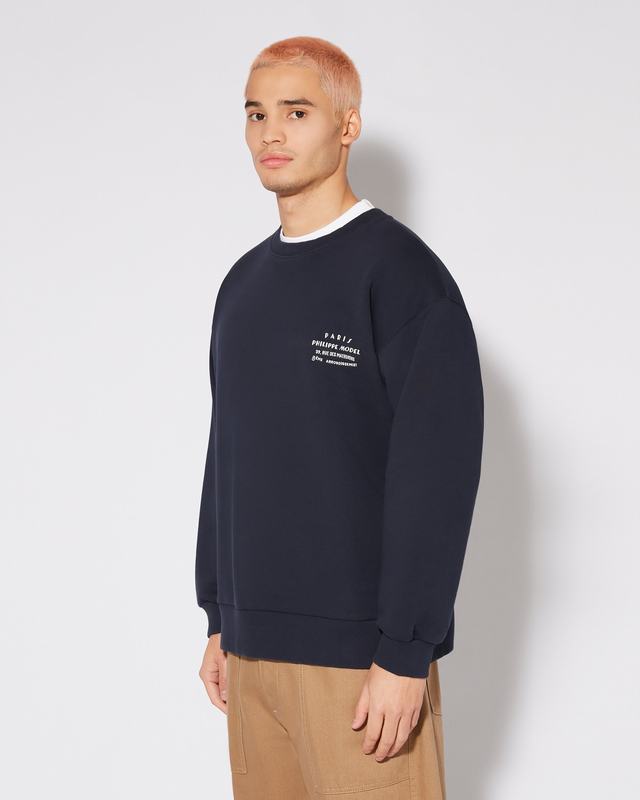 Philippe Model Felpa girocollo Benjamin da Uomo Blu in Jersey Offerte