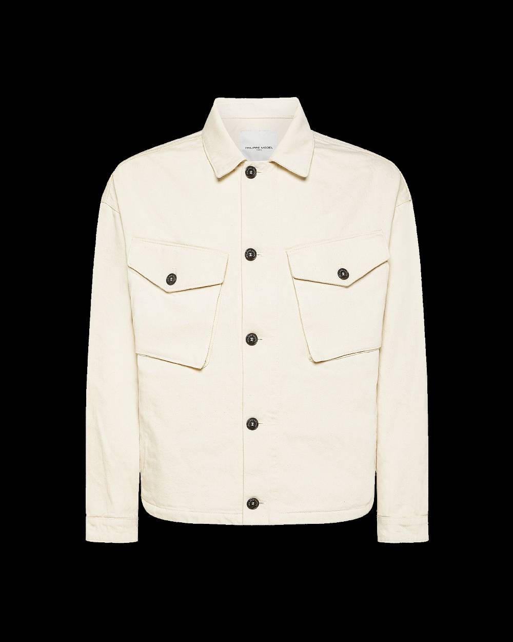 Philippe Model Giacca GERARD da Uomo Beige ecru in Bull Denim Offerta per la Festa della Mamma
