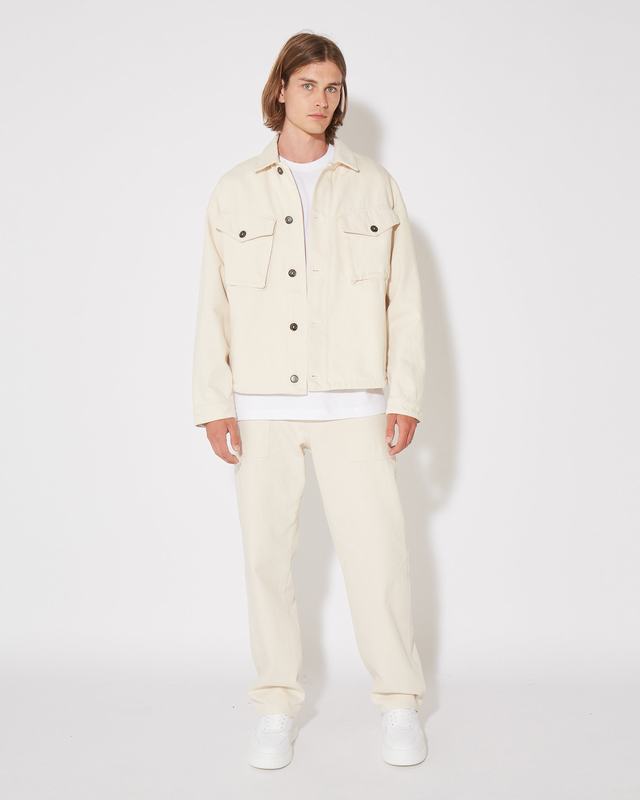 Philippe Model Giacca GERARD da Uomo Beige ecru in Bull Denim Offerta per la Festa della Mamma