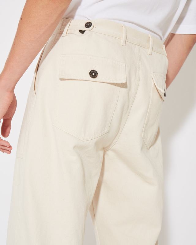 Philippe Model Pantaloni CHARLES da Uomo Ecru in Bull Denim Vendite Flash