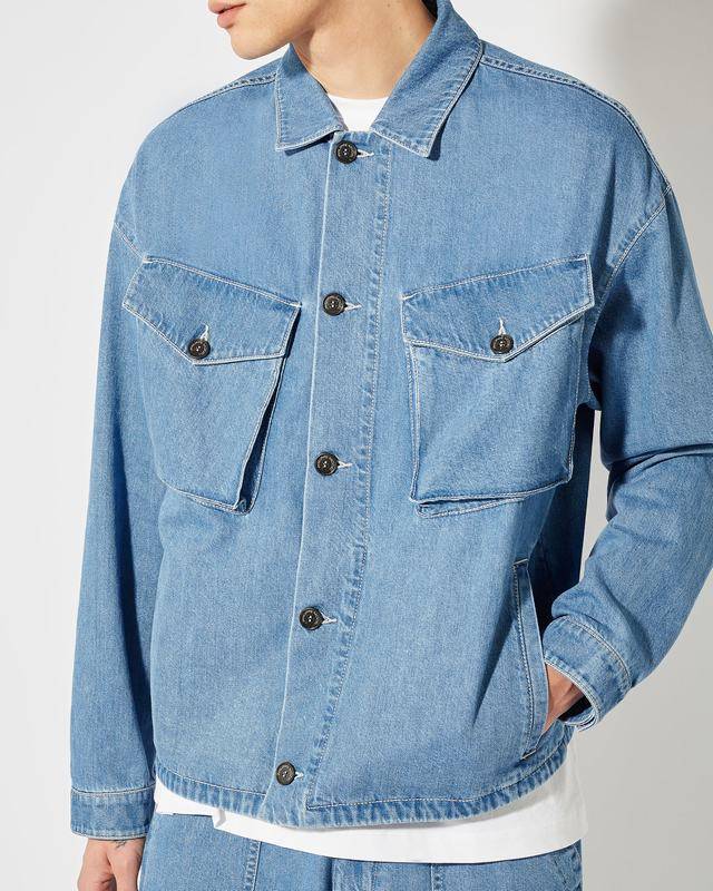 Philippe Model Overshirt In Denim Gerard da Uomo Azzurra in Denim Negozio
