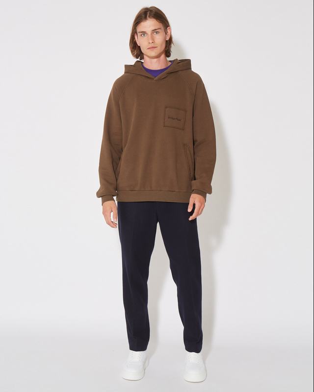 Philippe Model Felpa con cappuccio JEAN da Uomo Marrone in Jersey Nuova