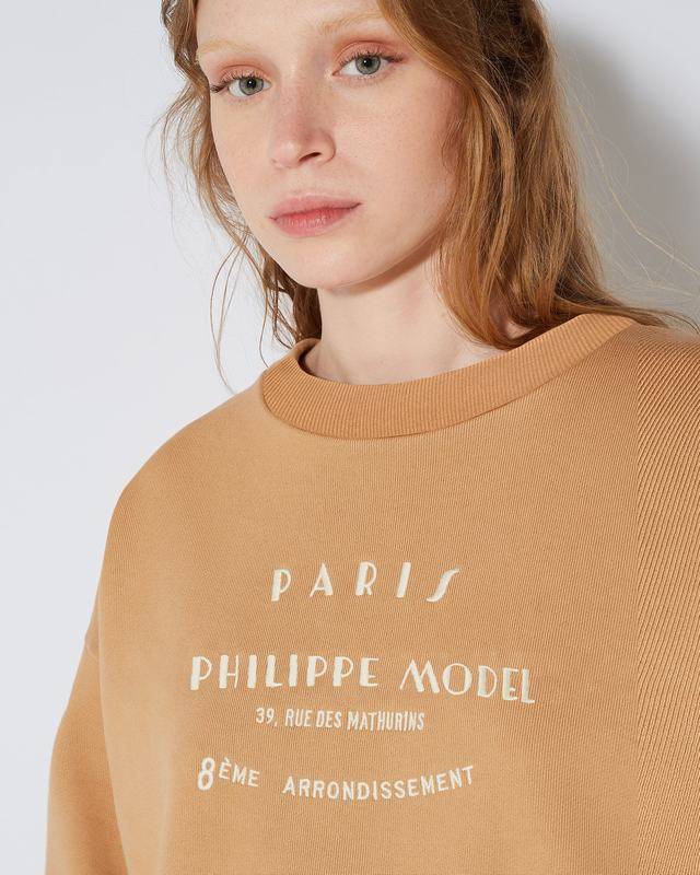 Philippe Model Maglione girocollo Babette da Donna Marrone in Jersey Moda
