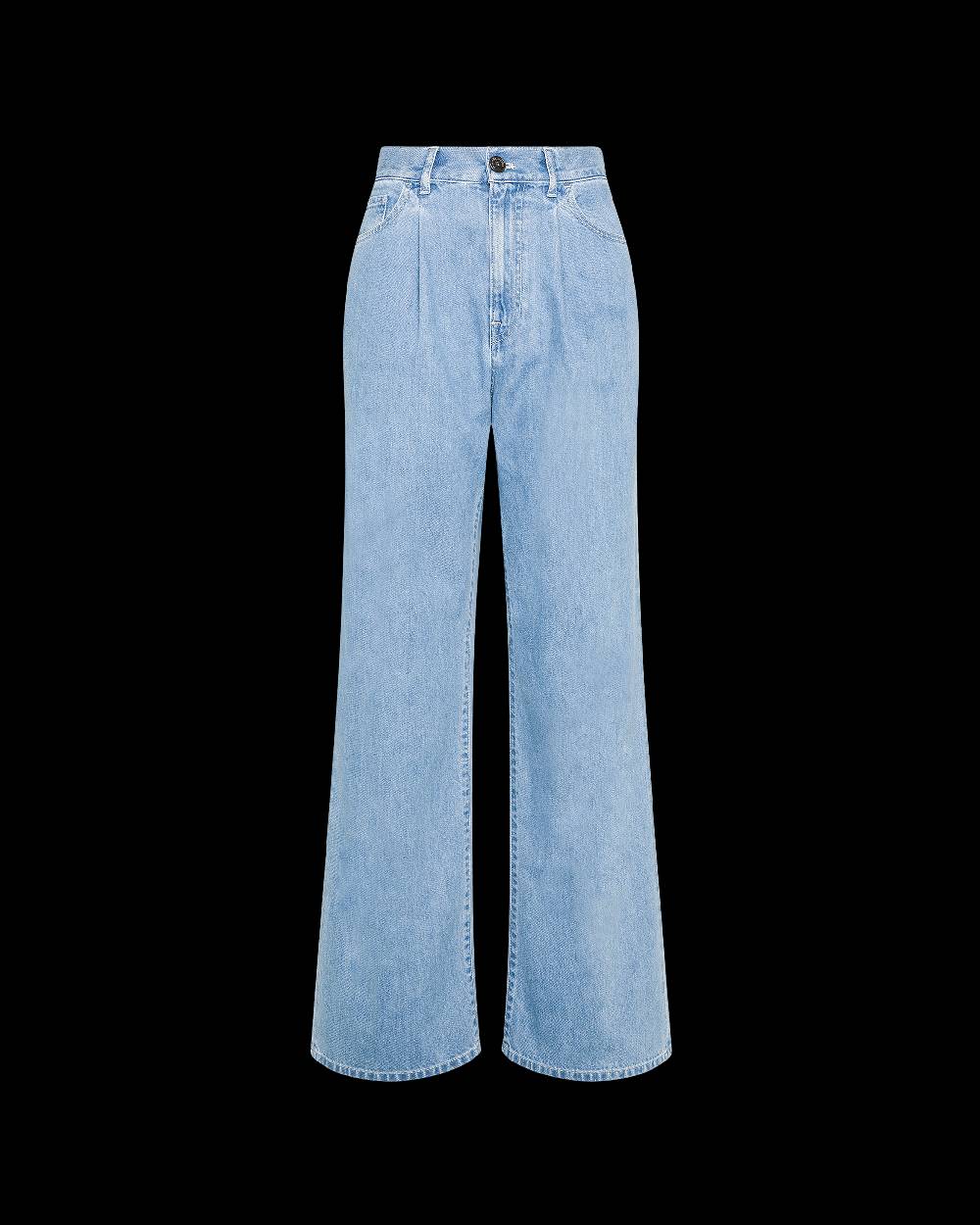 Philippe Model Jeans Charlotte da Donna Azzurro in Denim Vendita