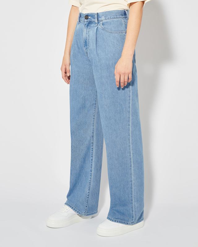Philippe Model Jeans Charlotte da Donna Azzurro in Denim Vendita