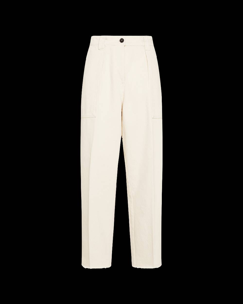 Philippe Model Pantaloni Coline da Donna Ecru in Bull Denim Promozione