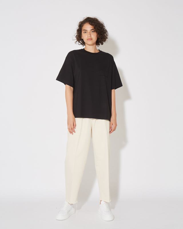 Philippe Model Pantaloni Coline da Donna Ecru in Bull Denim Promozione