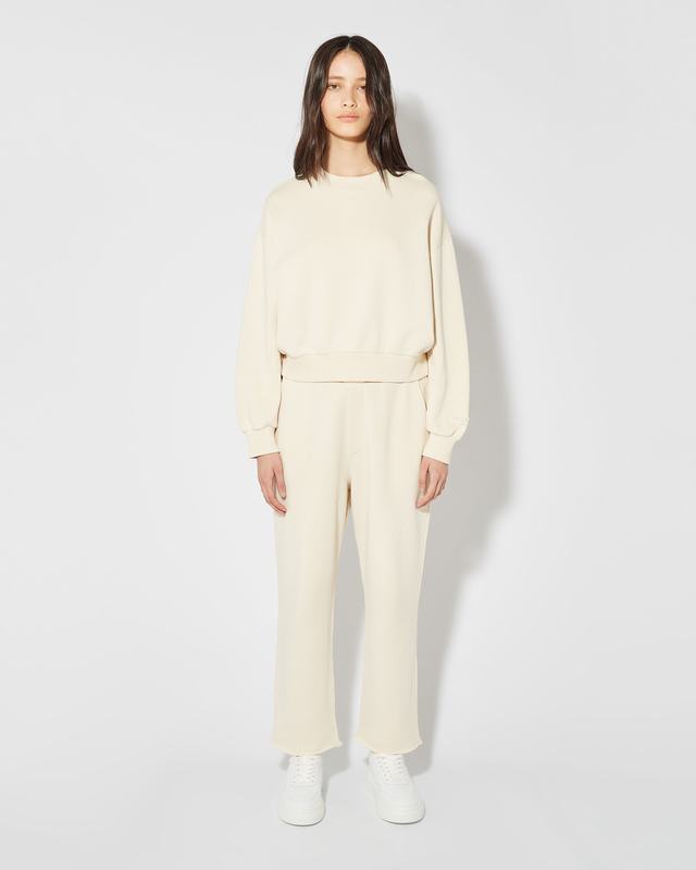 Philippe Model Pantaloni Claire da Donna Beige ecru in Jersey Spedizione Gratuita