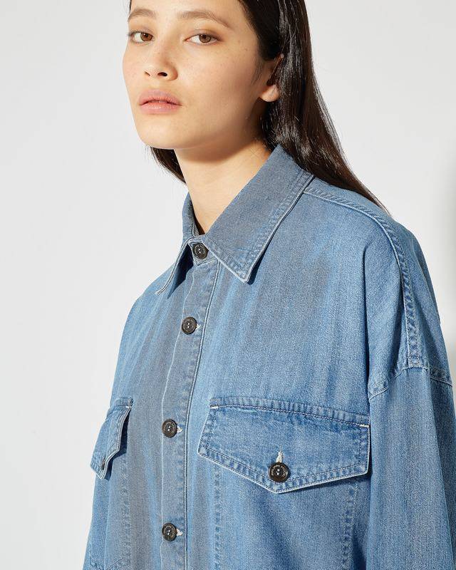 Philippe Model Camicia in Jeans Diane da Donna Azzurra in Denim Pezzi Unici