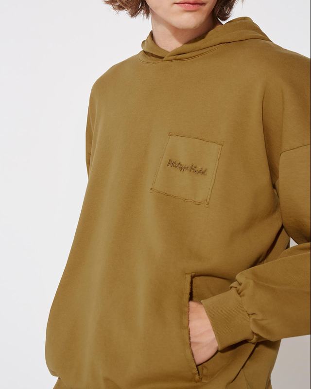 Philippe Model Felpa con cappuccio JEROME da Uomo Senape in Jersey Offerta