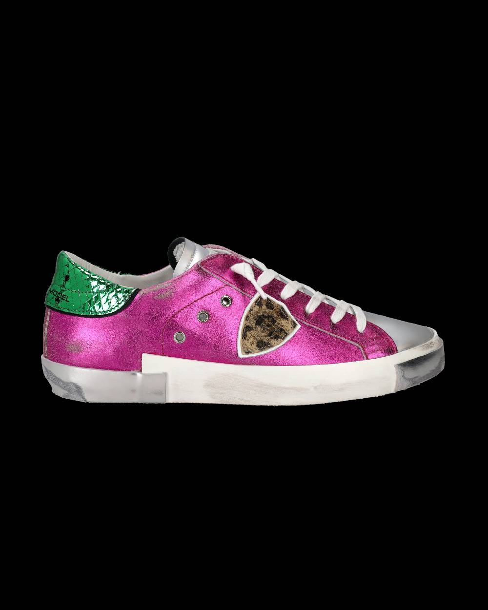 Philippe Model Sneakers Prsx da Donna Fucsia in Pelle Metal Economico