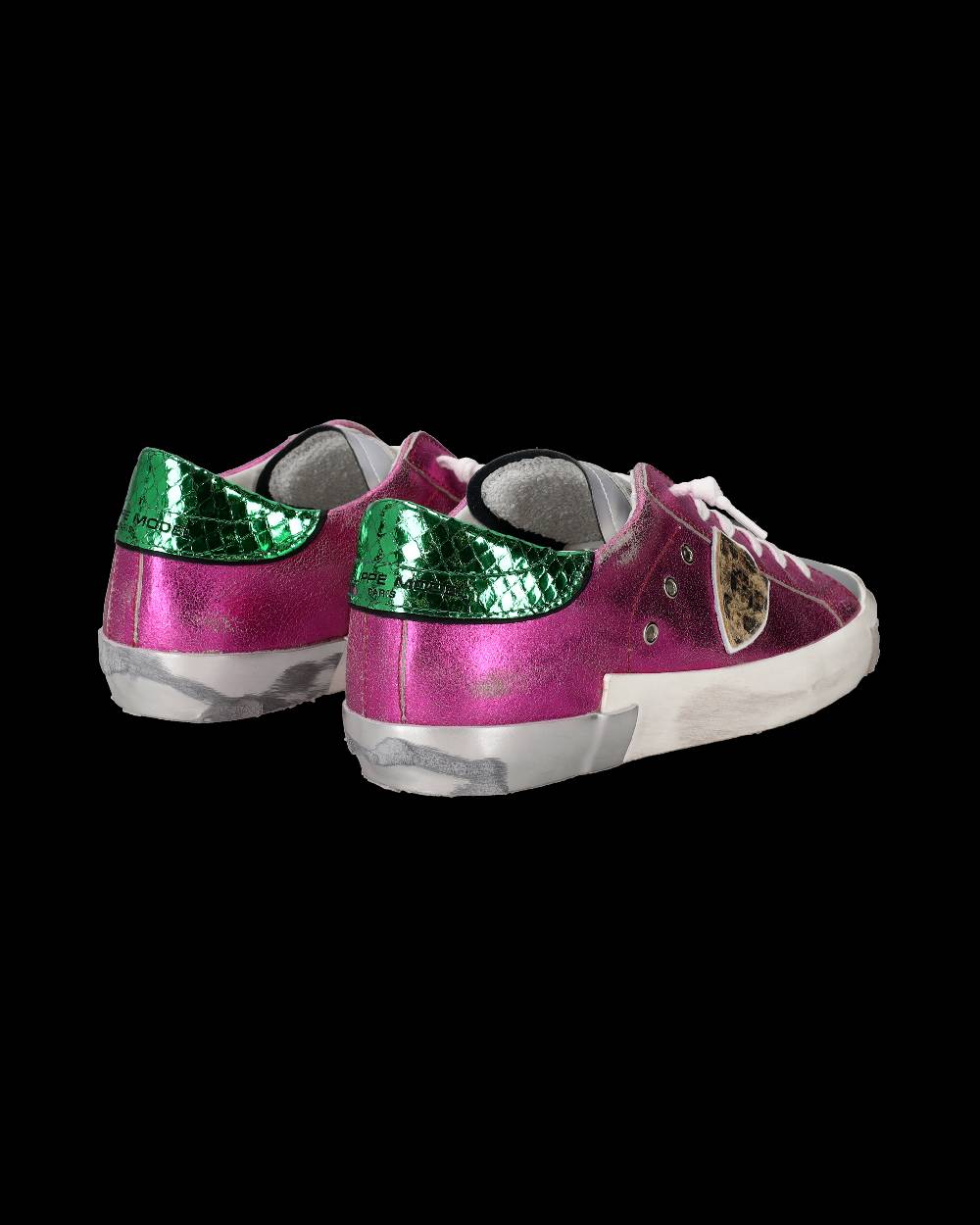Philippe Model Sneakers Prsx da Donna Fucsia in Pelle Metal Economico
