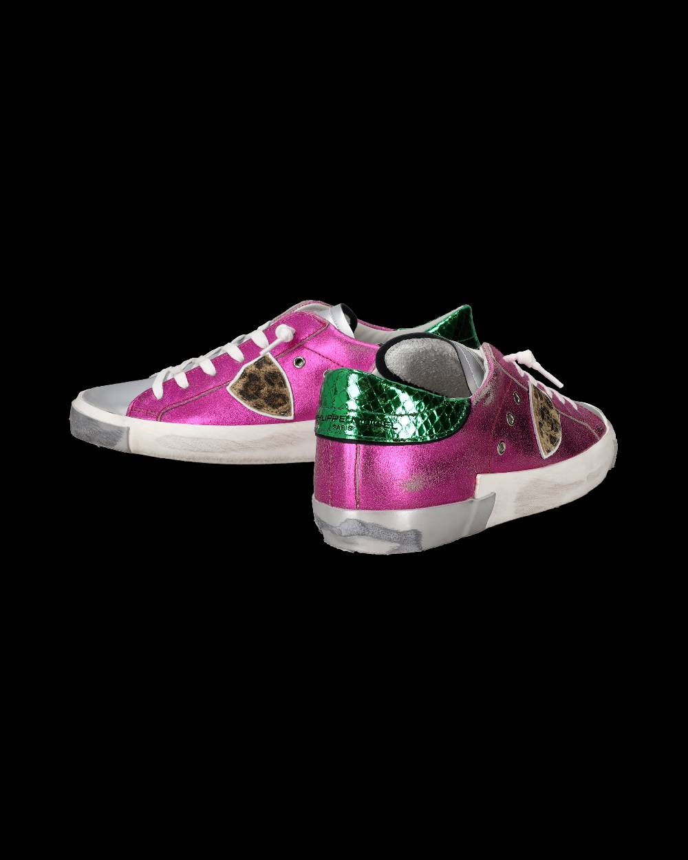 Philippe Model Sneakers Prsx da Donna Fucsia in Pelle Metal Economico
