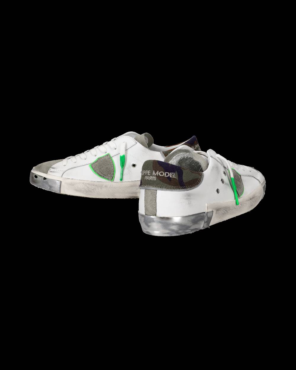 Philippe Model Sneaker basse Prsx uomo - bianco e verde Fino al 60% di sconto