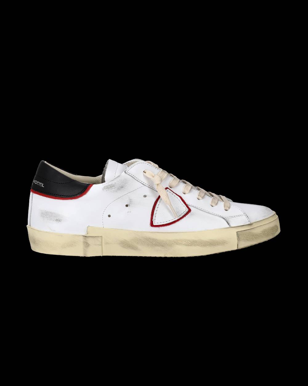 Philippe Model Sneakers Prsx da Uomo Bianche e Rosse in Pelle Outlet