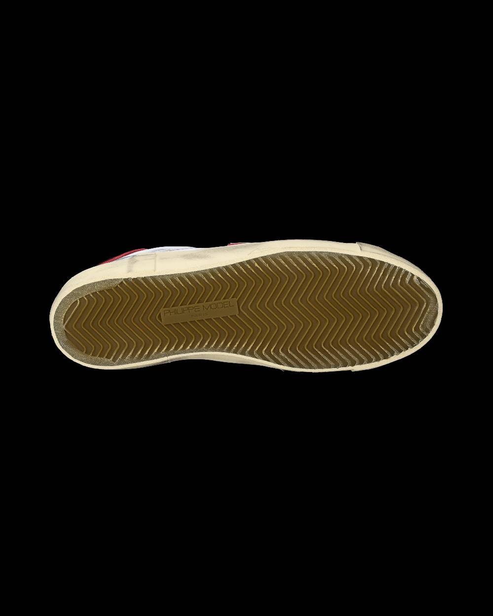 Philippe Model Sneakers Prsx da Uomo Bianche e Rosse in Pelle Outlet