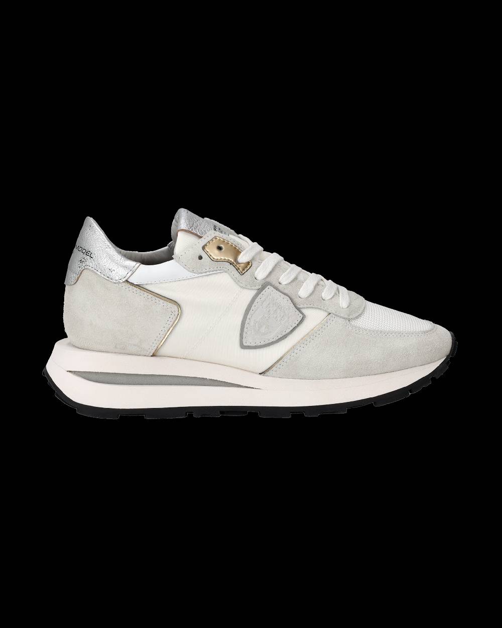 Philippe Model Sneaker basse Tropez Haute donna - bianco e argento In Saldo