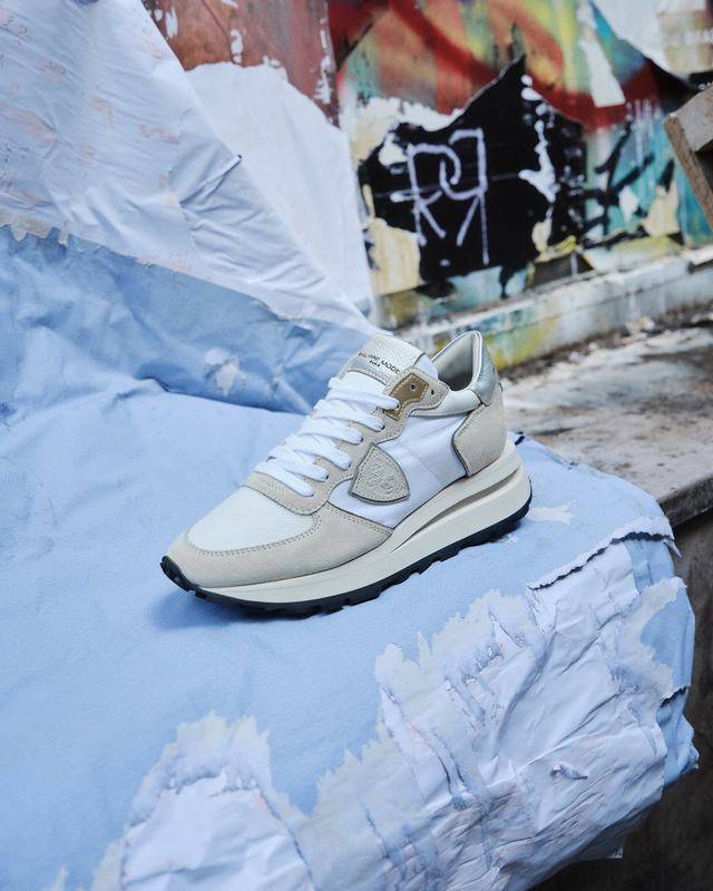 Philippe Model Sneaker basse Tropez Haute donna - bianco e argento In Saldo