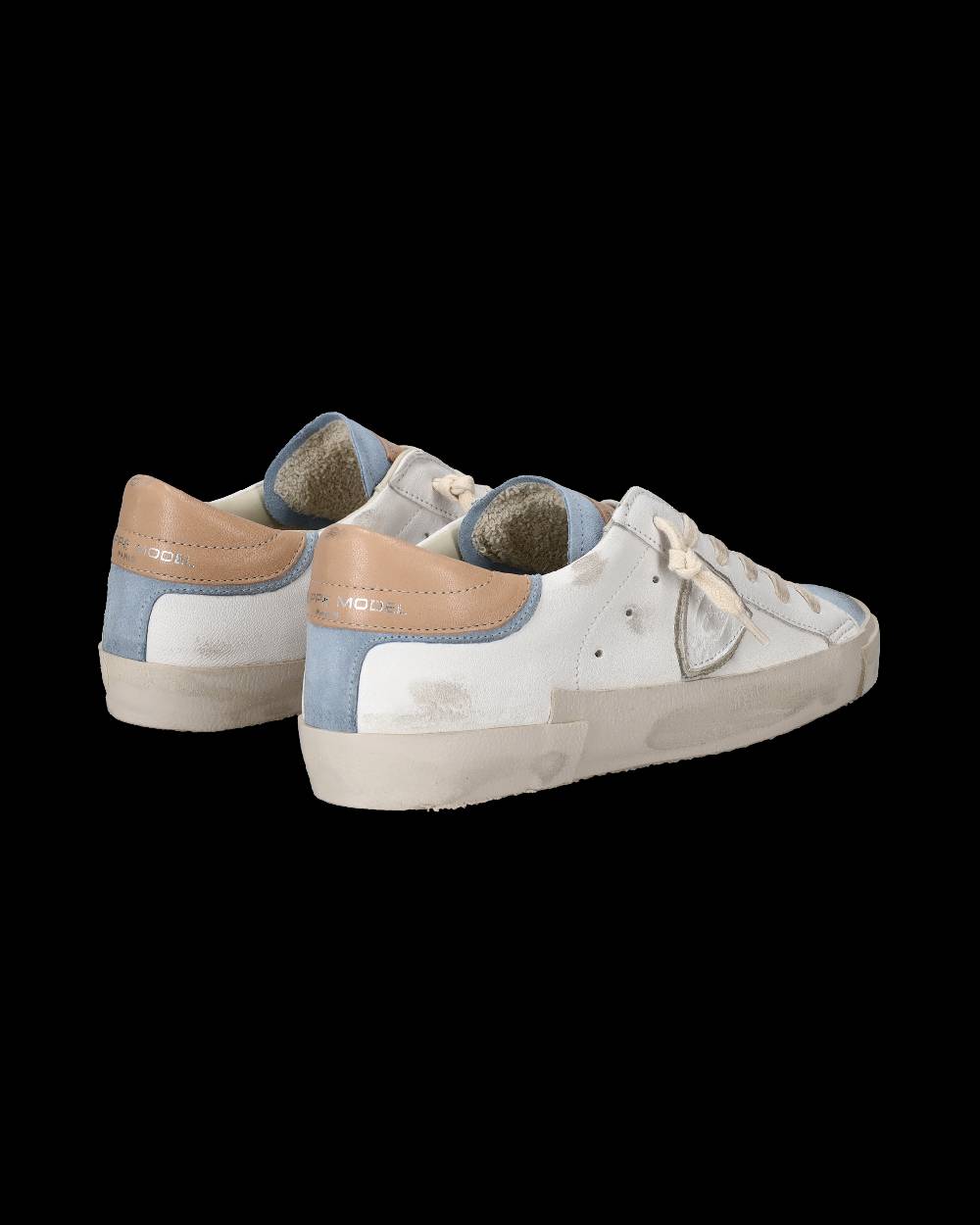 Philippe Model Sneaker basse Paris donna - bianco e azzurro Nuova