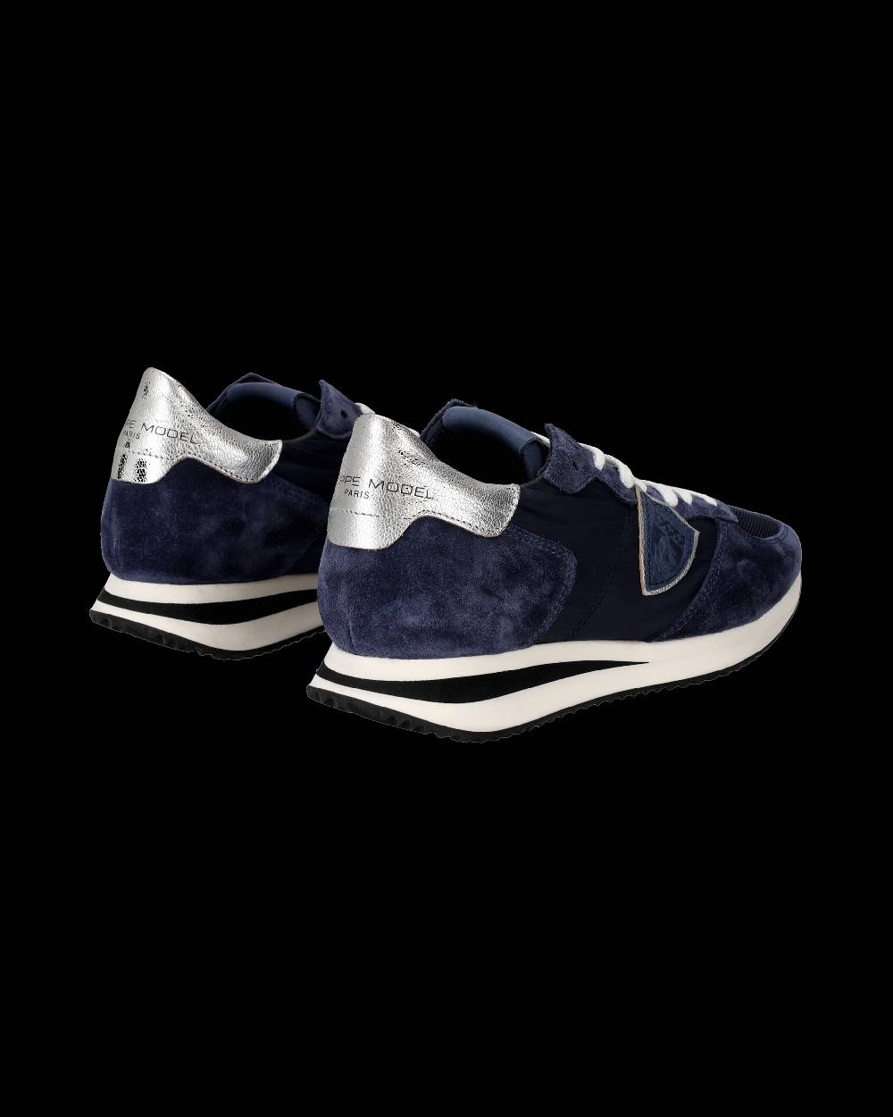 Philippe Model Snaker bassa Trpx donna - blu e argento Nuovo